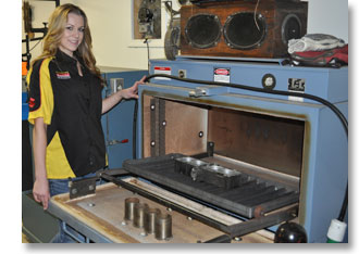 Melissa shows Daves Engine Machinist Oven