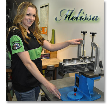 Melissa Machine shows our Boring Machine
